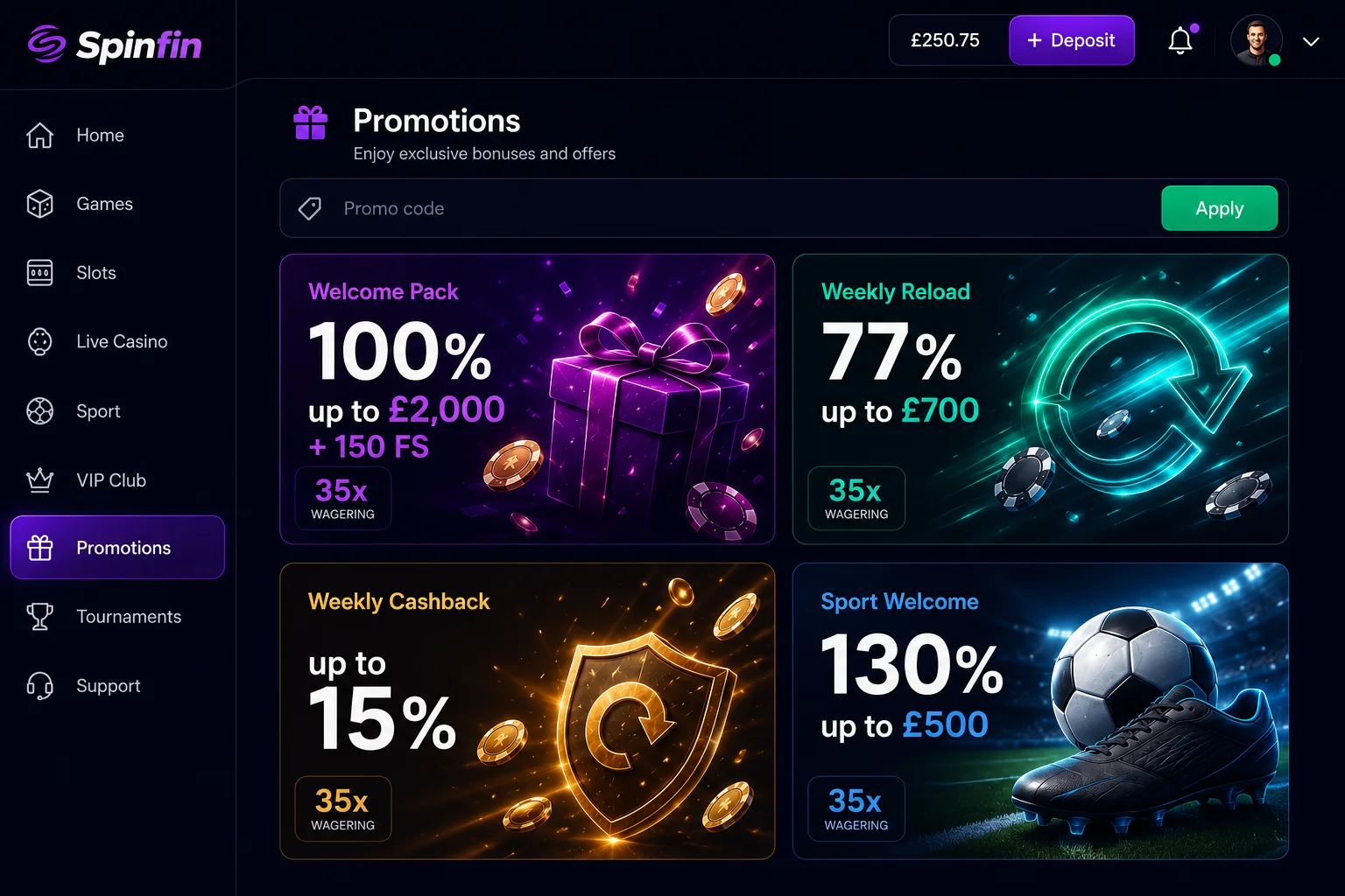 What is a Spinfin Casino promo code? — Spinfin promo code explained What is a Spinfin Casino promo code? — Spinfin promo code